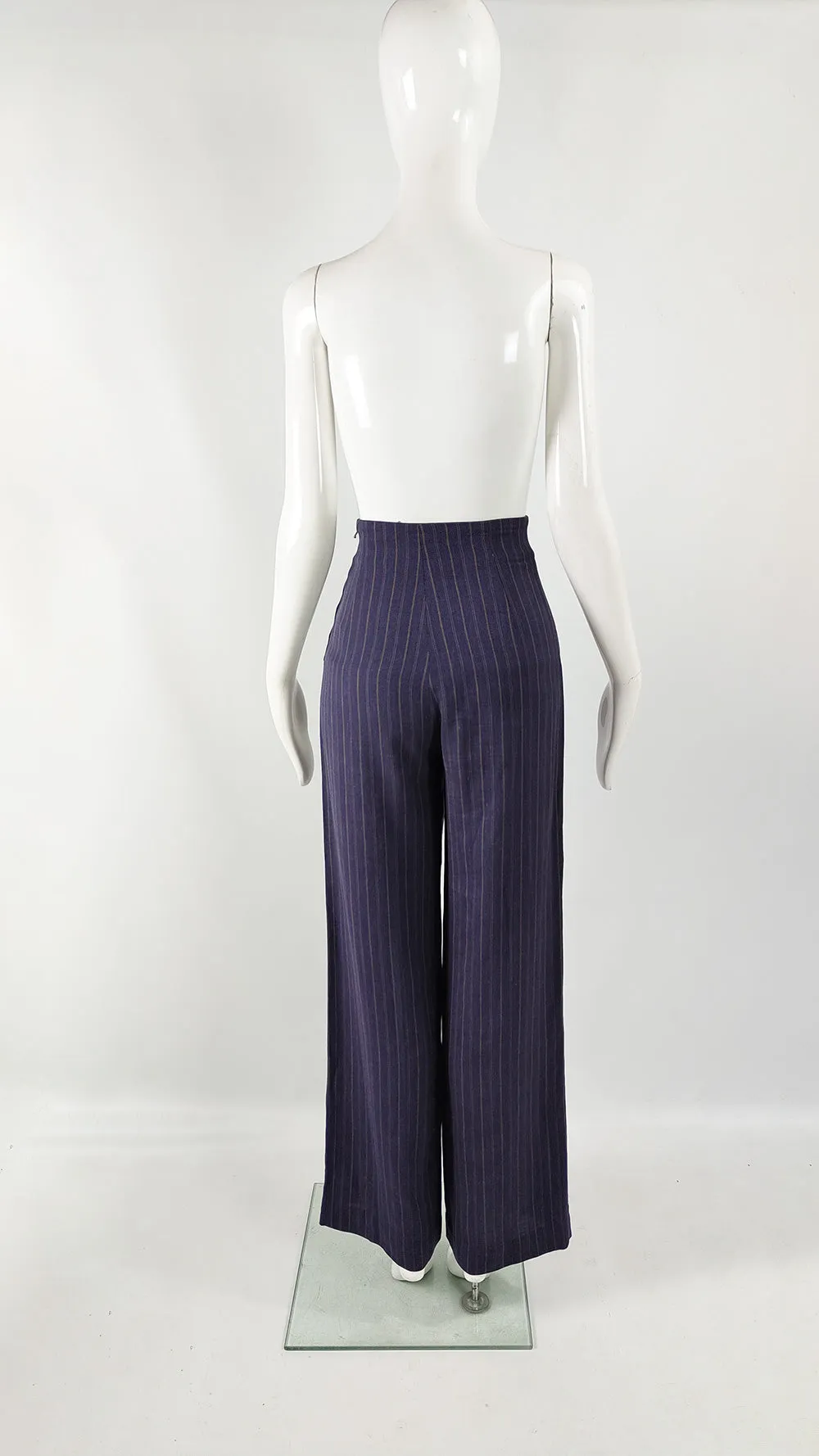 Katharine Hamnett Vintage High Waisted Wide Leg Trousers, 1990s