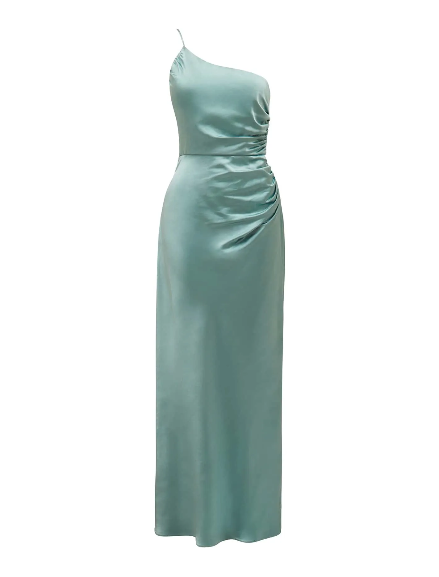 Kelly Satin Maxi Dress One Shoulder