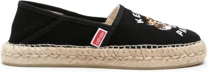 Kenzo Tiger logo-embroidered espadrilles Black