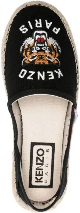 Kenzo Tiger logo-embroidered espadrilles Black