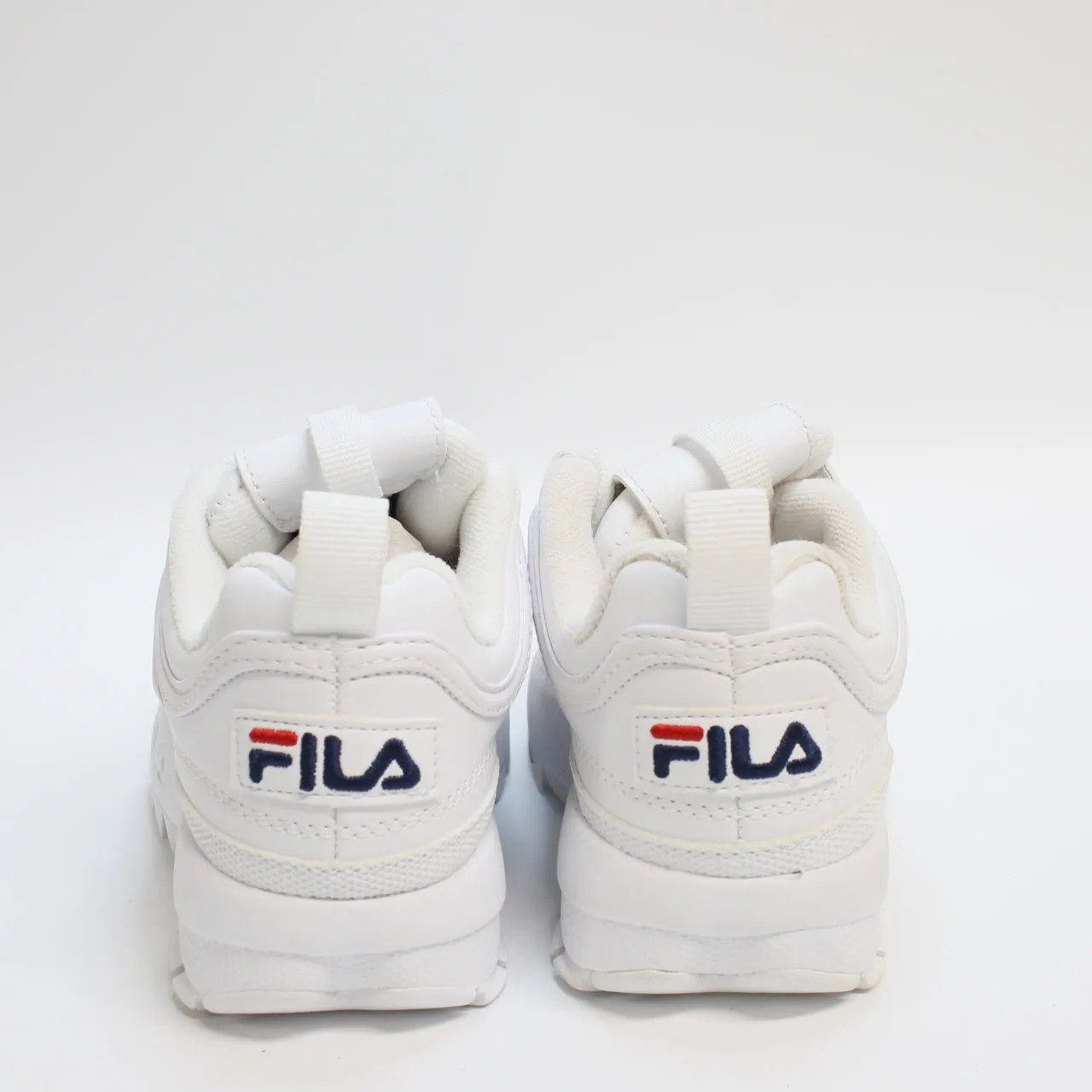 Kids Fila Disruptor II White/Navy/Red UK Size 10 Youth