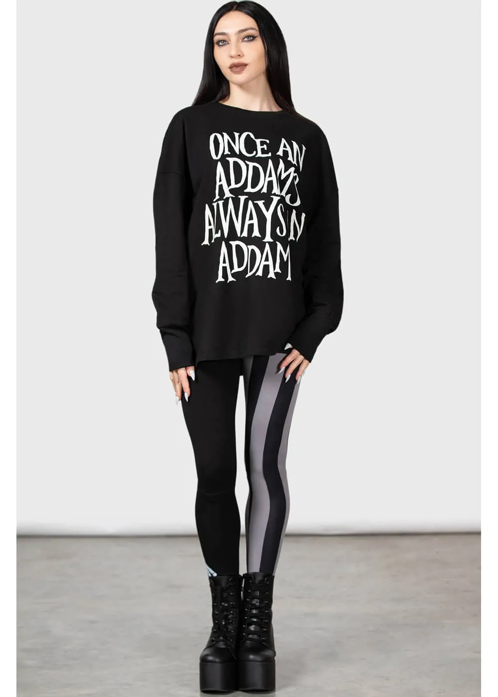 Black Sweatshirt Addams Killstar Wednesday