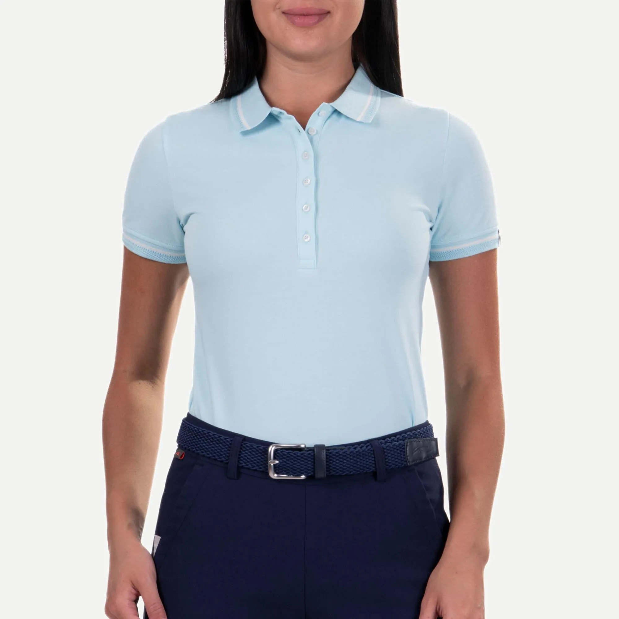 KJUS Sanna Women's Golf Polo Shirt - Icy Blue