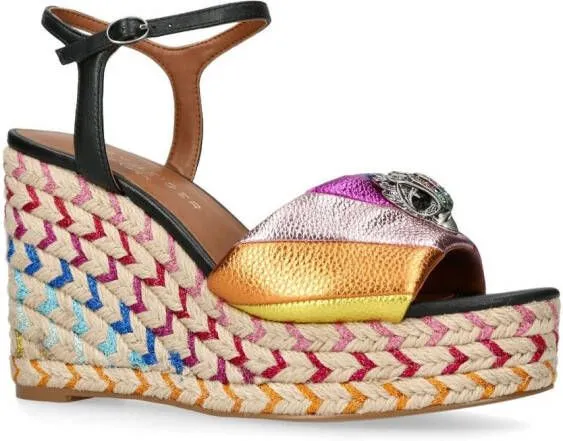 Kurt Geiger London Kensington 105mm metallic-threading espadrilles Black