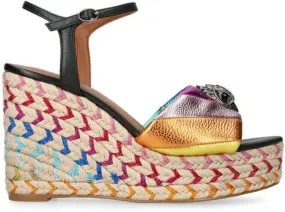 Kurt Geiger London Kensington 105mm metallic-threading espadrilles Black