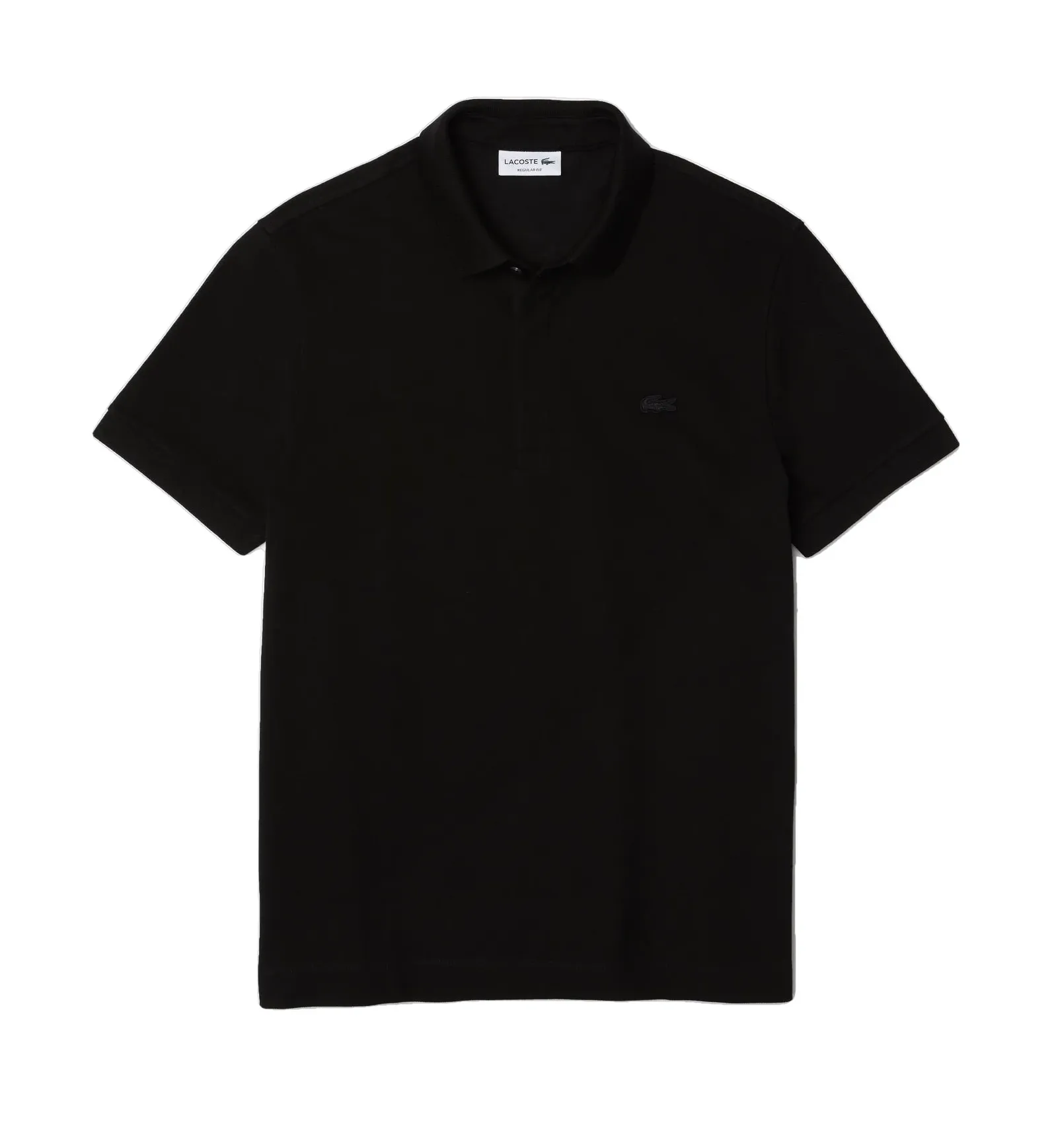 Lacoste Black Cotton Stretch Polo