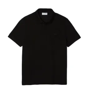 Lacoste Black Cotton Stretch Polo