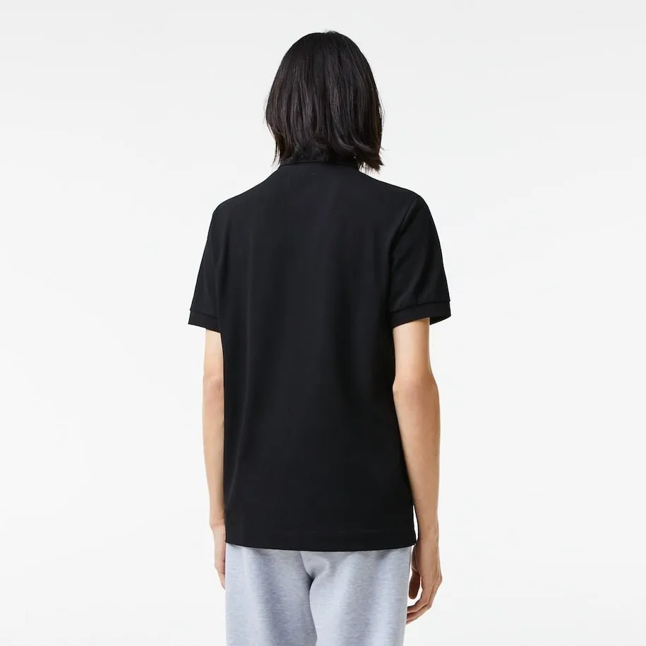 Lacoste Black Cotton Stretch Polo