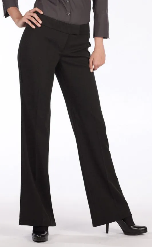 Ladies' Black Hospitality Flat Front Pant