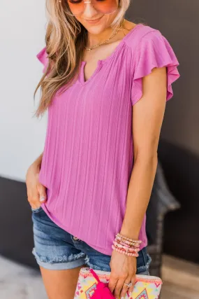 Orchid Ribbed Knit Top for Women - Shop Now!