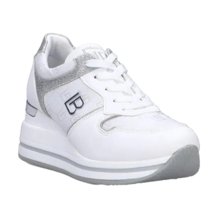 Laura Biagiotti 8427 Women's White Laced Sneakers