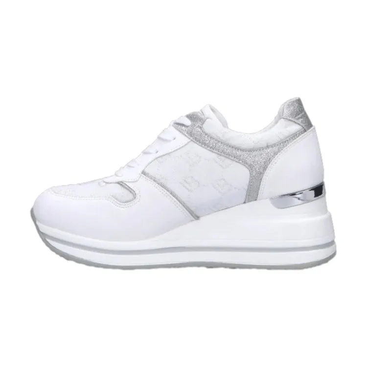 Laura Biagiotti 8427 Women's White Laced Sneakers