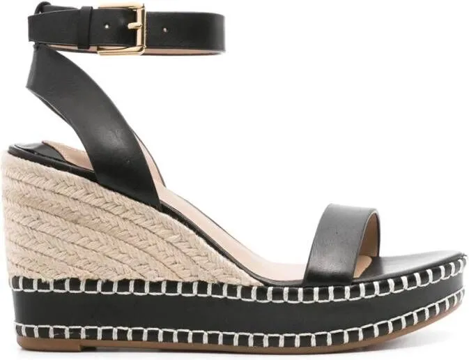 Lauren Ralph Lauren Hillarie 80mm leather espadrilles Black