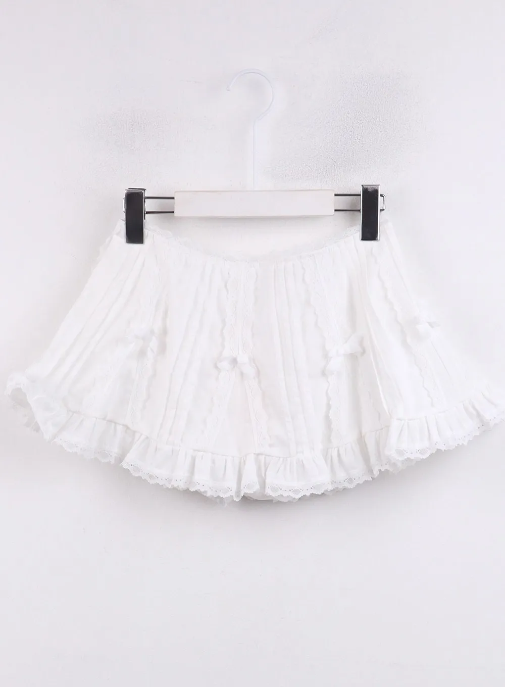 Layered Ribbon Lace Mini Skirt - CJ423