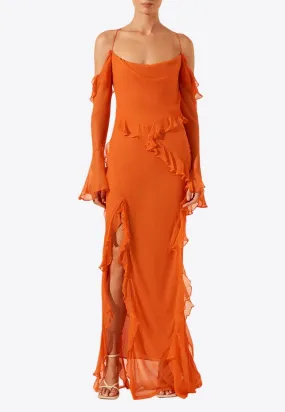 Layla Off-Shoulder Ruffled Maxi Dress