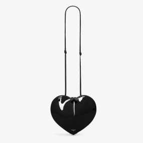 Black Calfskin Heart Bag