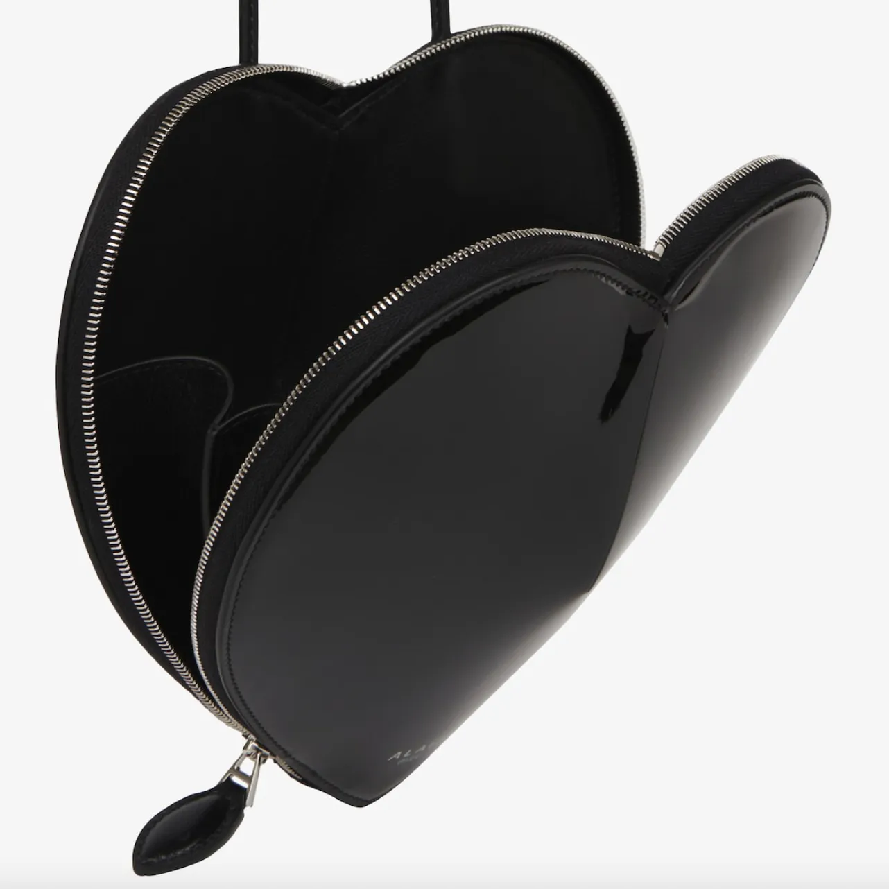 Black Calfskin Heart Bag