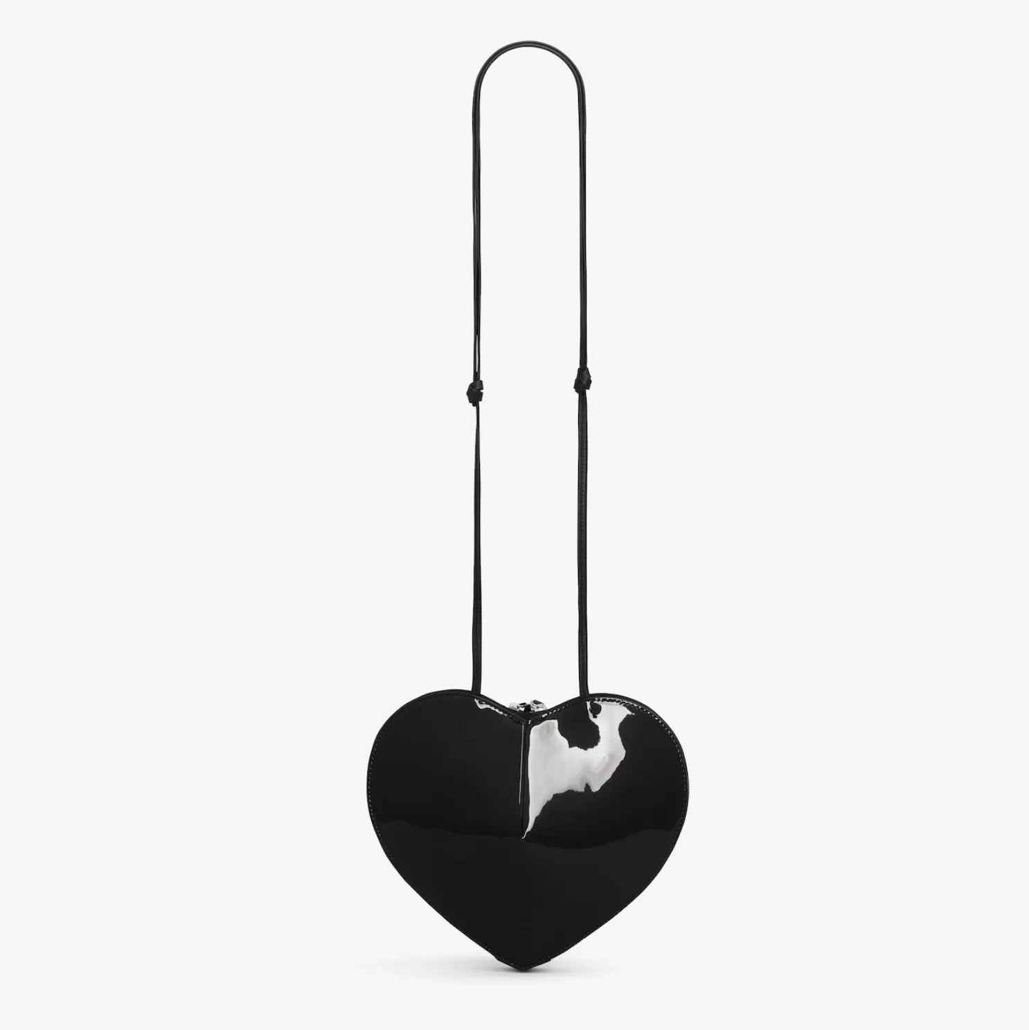 Black Calfskin Heart Bag