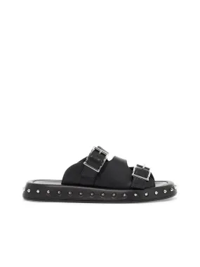 Leather Punk Slides