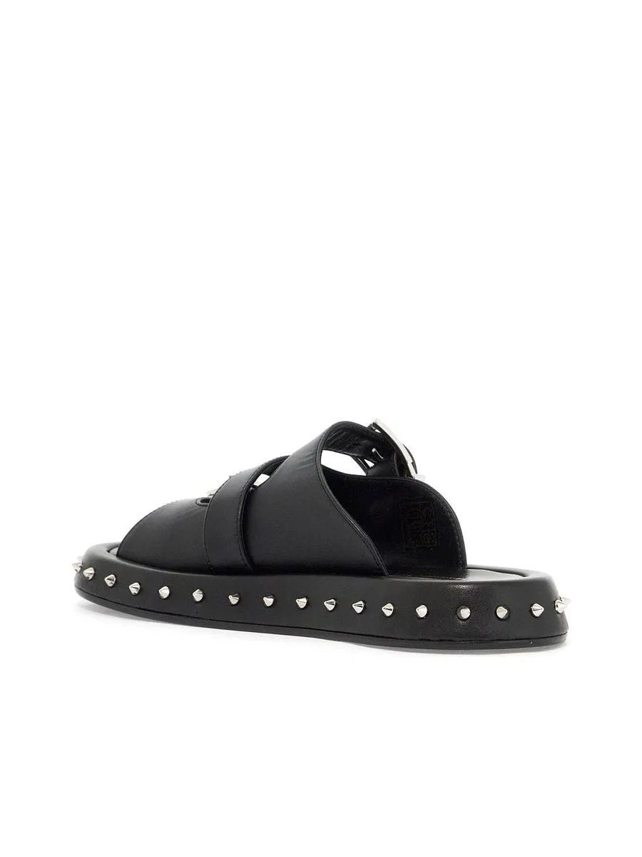 Leather Punk Slides