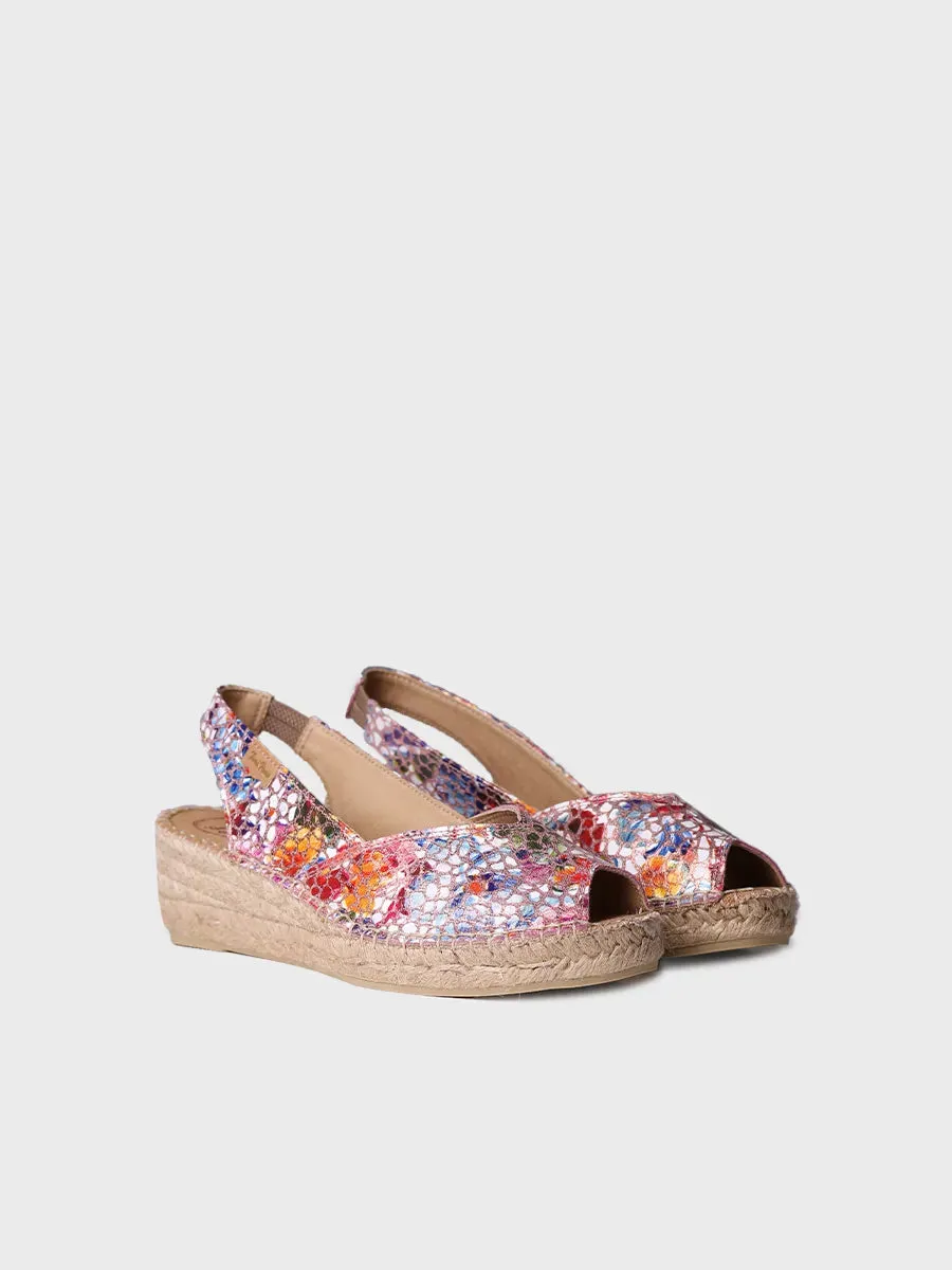 Leather wedge espadrilles - BERNIA-PM