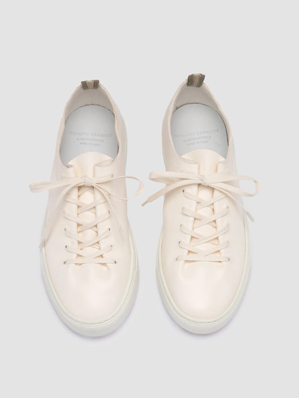 LEGGERA 100 - White Leather Low Top Sneakers