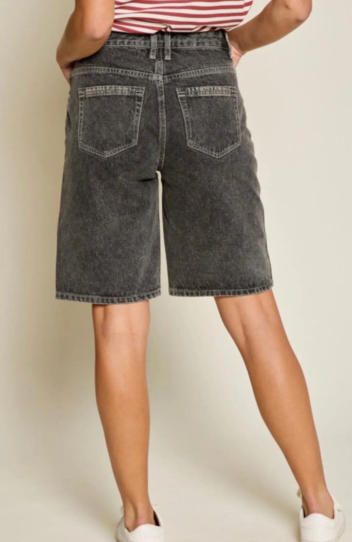 Lennox Acid High Rise Bermuda Shorts