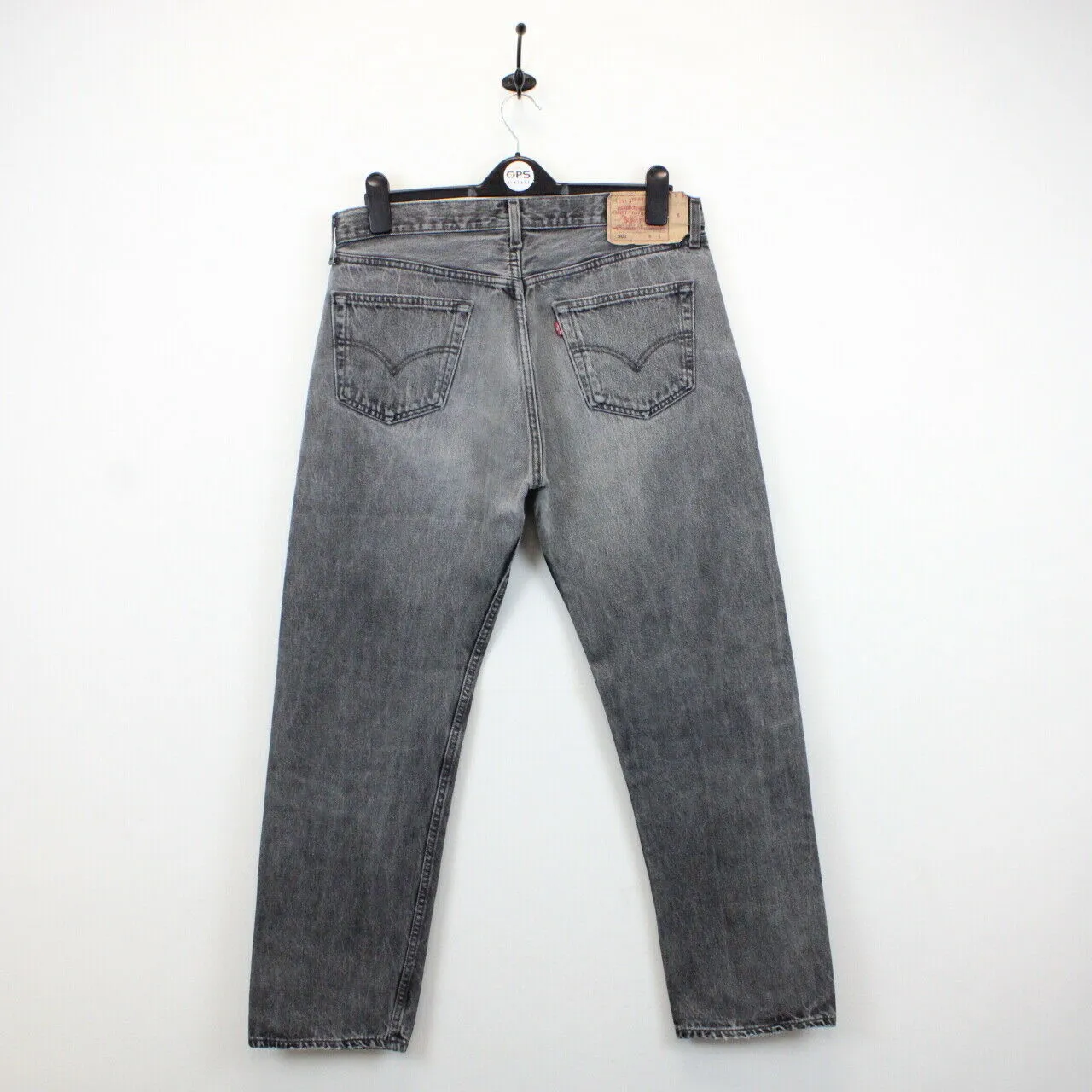 LEVIS 501 Denim Jeans Grey Charcoal | W36 L30