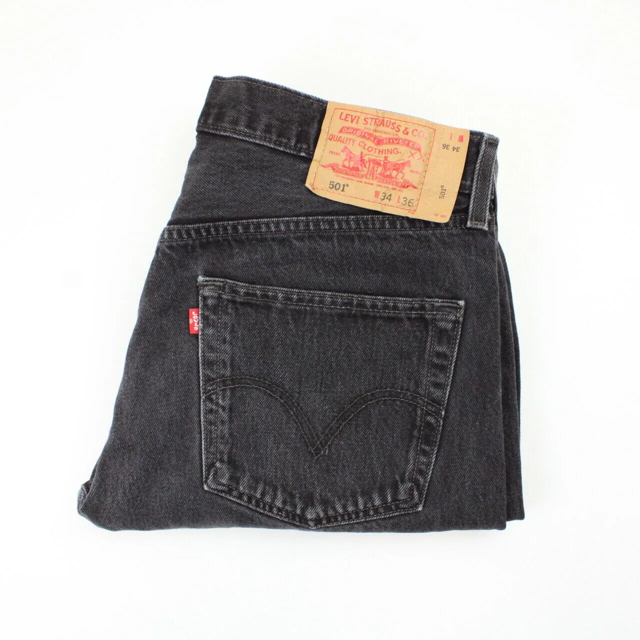 LEVIS 501 Jeans Black Charcoal | W34 L32