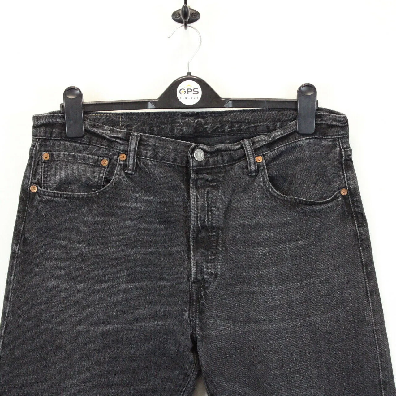 LEVIS 501 Jeans Black Charcoal | W36 L32