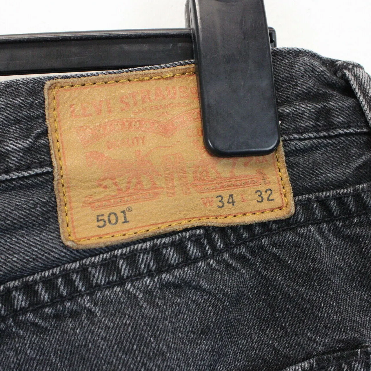 LEVIS 501 Jeans Black Charcoal | W36 L32