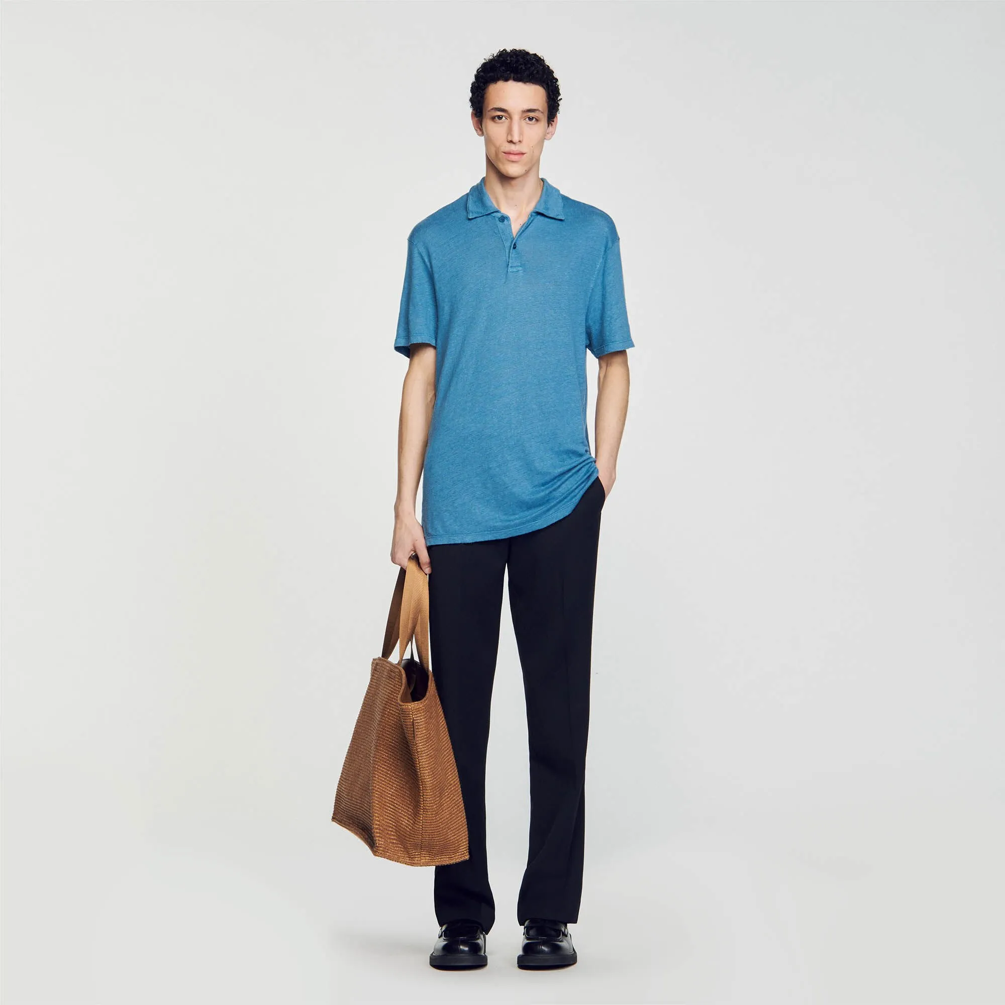 Linen polo shirt