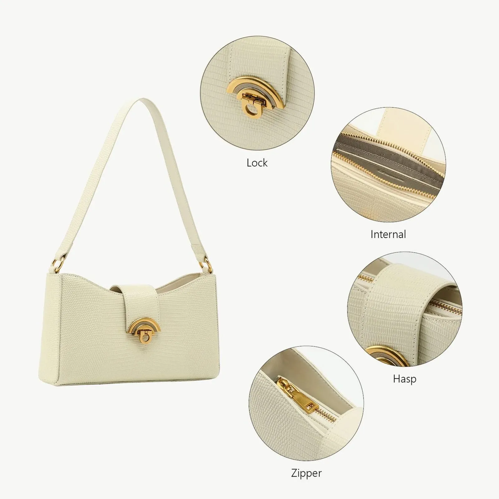 Liz White Shoulder Bag