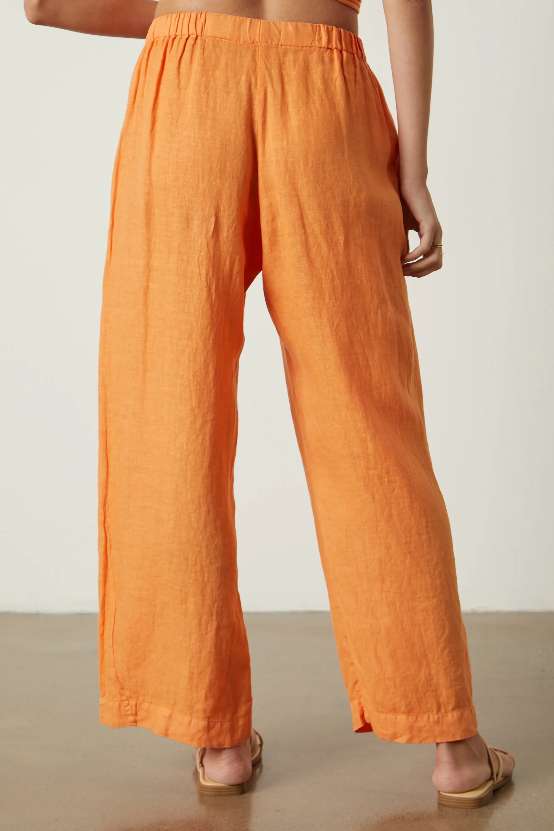 LOLA LINEN TROUSERS IN HEAT