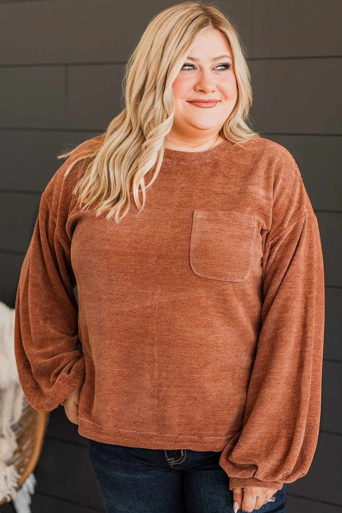 Rust Knit Top - Long Time Coming