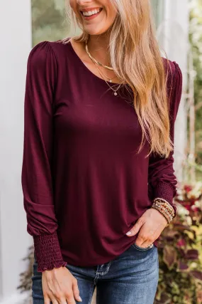 Love Found Knit Top Burgundy