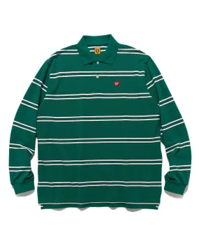 Green Long Sleeve Polo Shirt