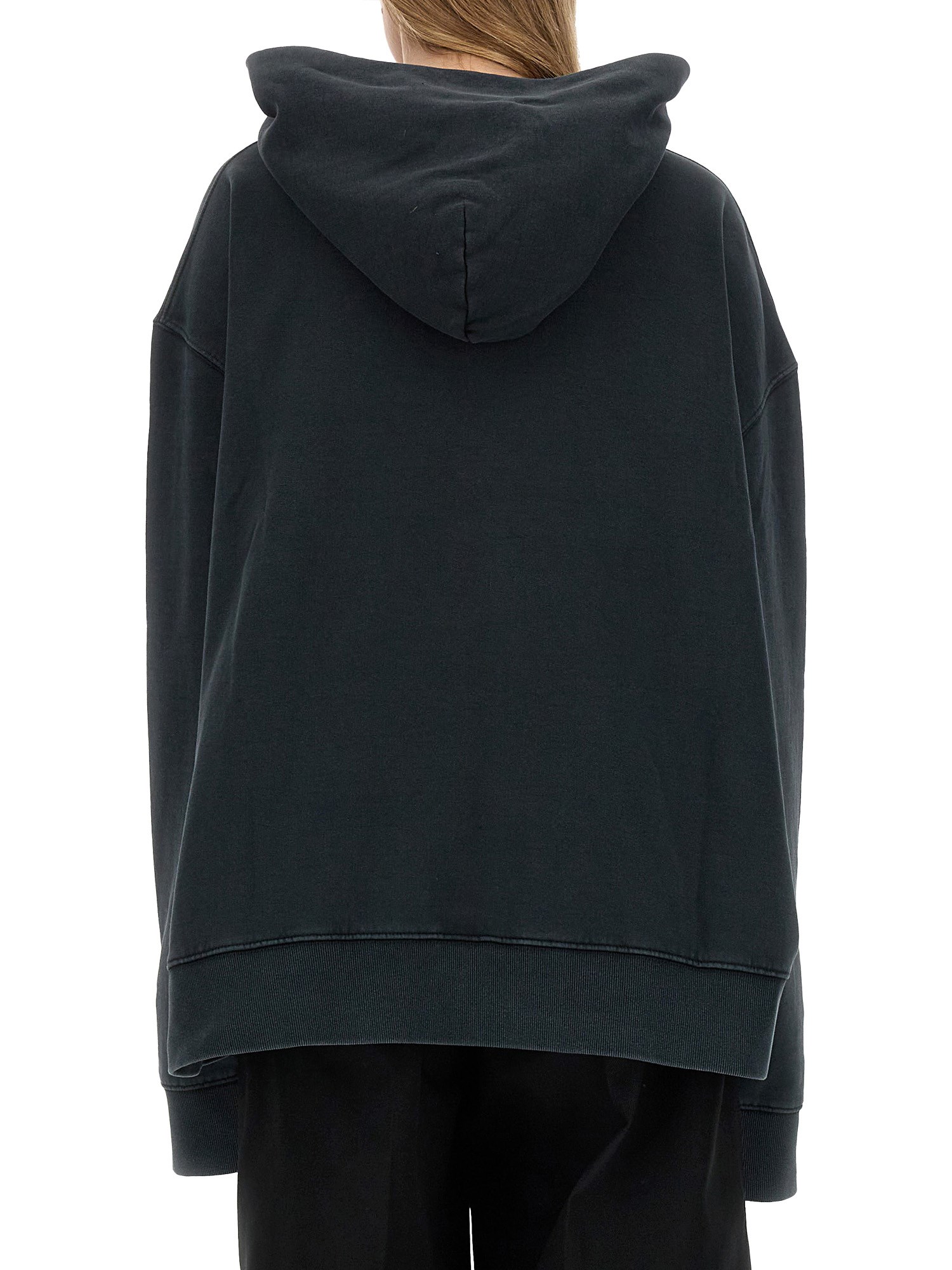 Maison Margiela Logo Hooded Cotton Sweatshirt