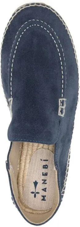 Manebi Hamptons Traveler suede espadrilles Blue