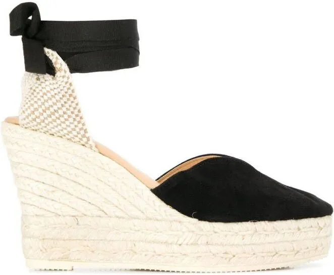 Manebi Hamptons wedge espadrilles Black