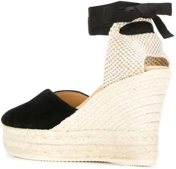 Manebi Hamptons wedge espadrilles Black