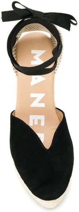 Manebi Hamptons wedge espadrilles Black