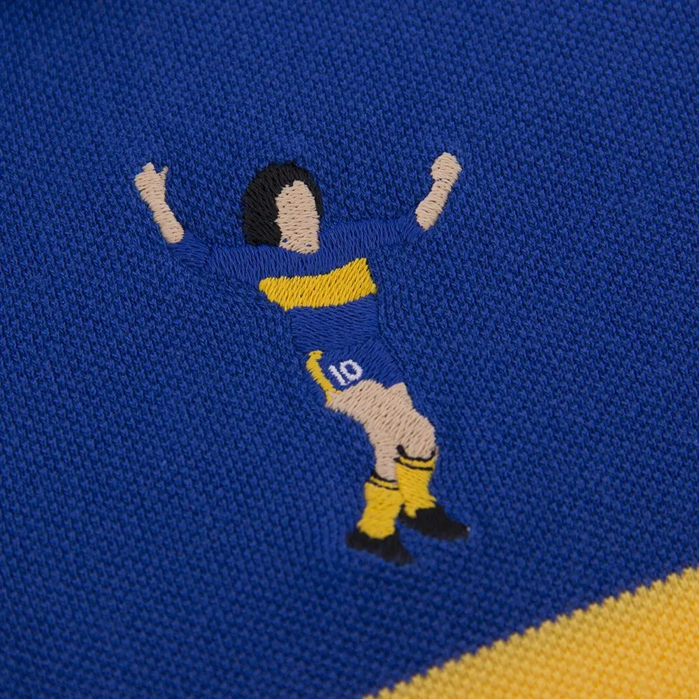 Maradona X COPA Boca Embroidery Polo Shirt - Blue/ Yellow