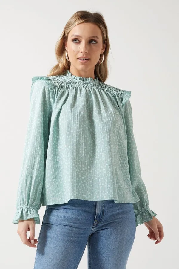 Ruffle Shoulder Top - Marc Angelo