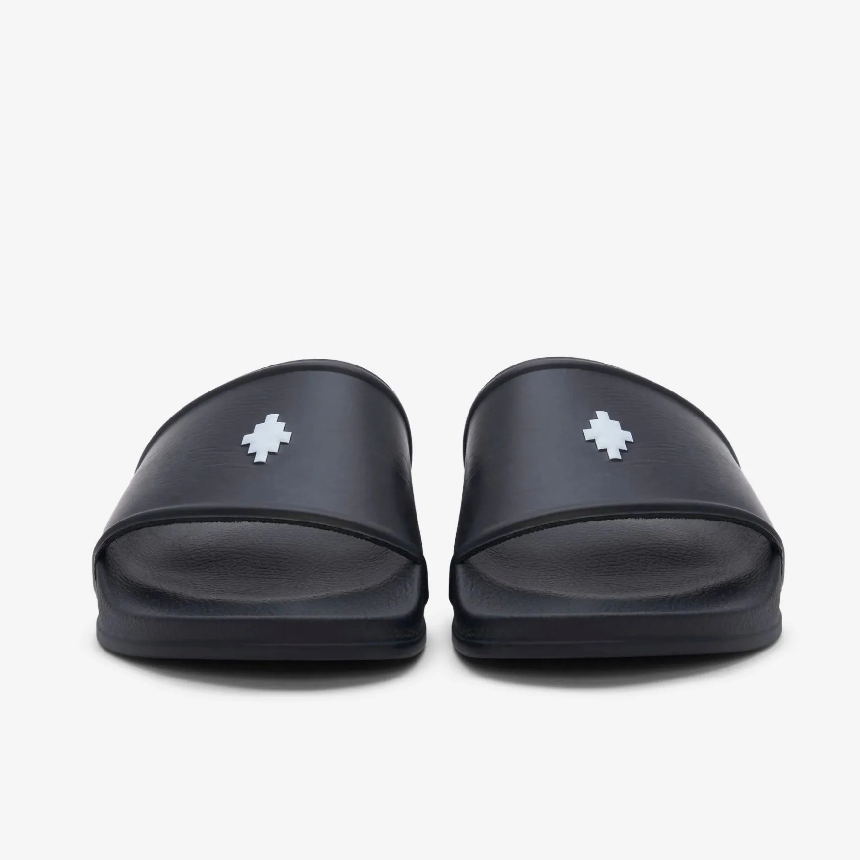 MARCELO BURLON Slide Sandals with Cross Logo in Black