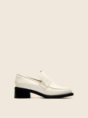 Cream Loafer Shoes for Women