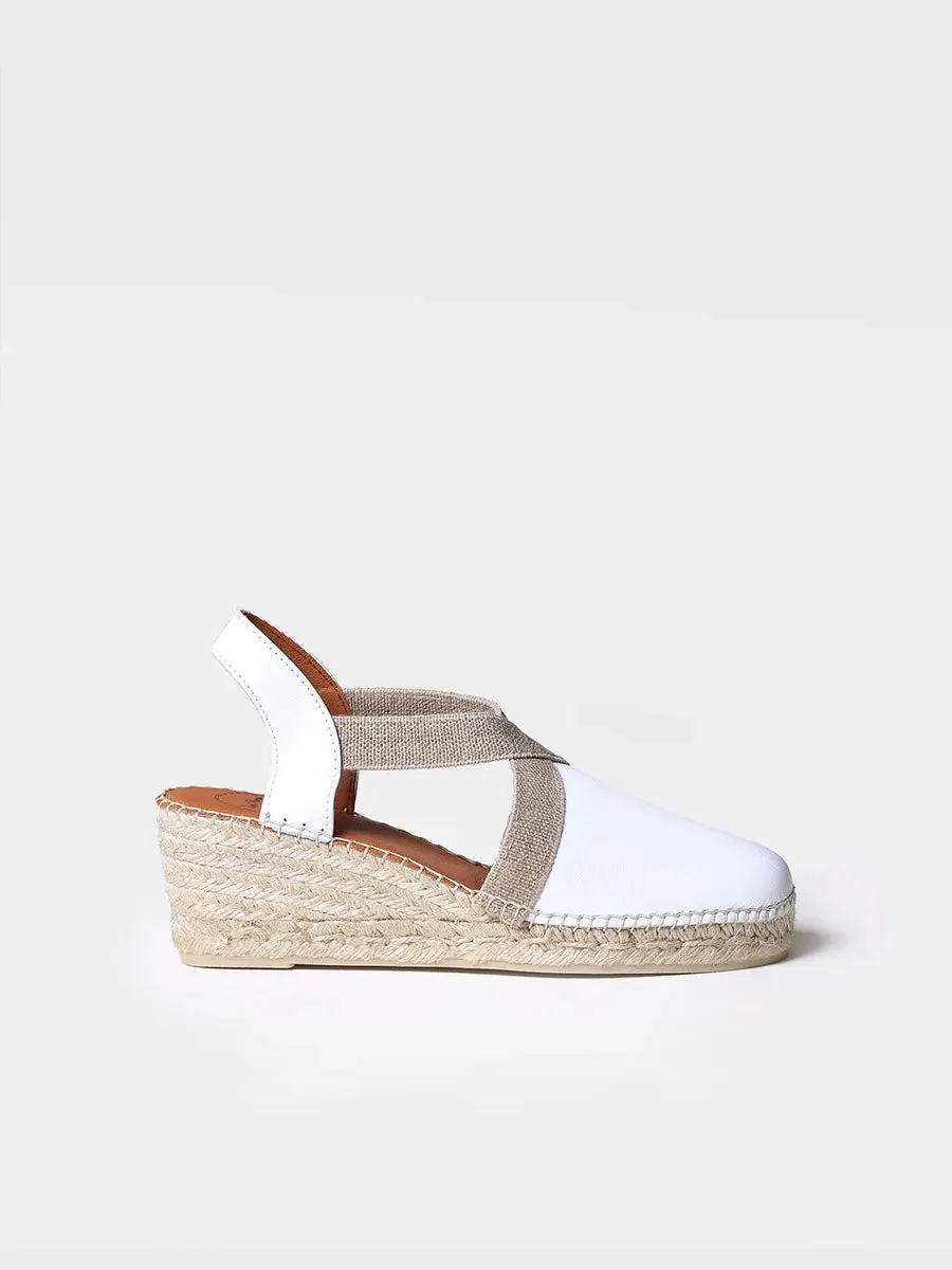 Medium wedge espadrilles in leather - TOSSA