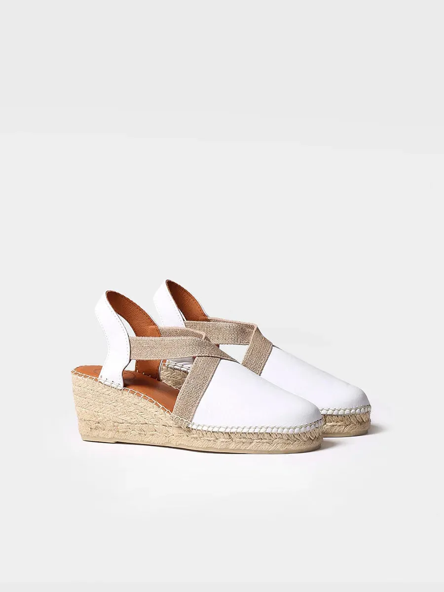 Medium wedge espadrilles in leather - TOSSA