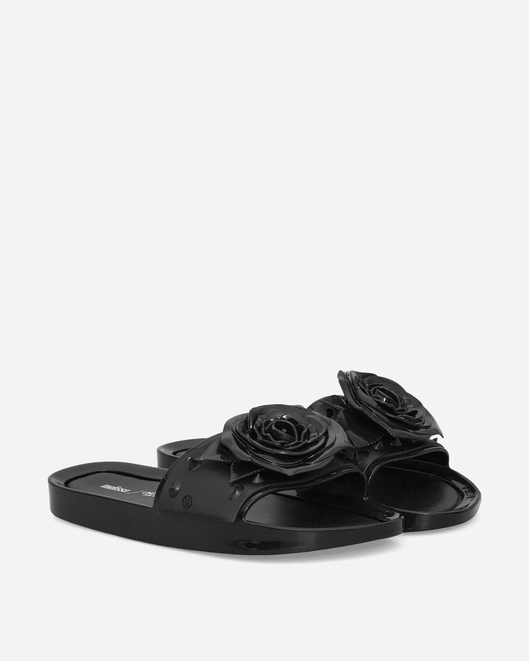 Melissa Beach Slides Spike Black