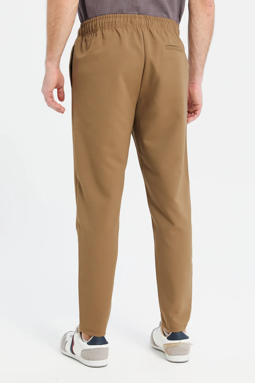 Men Brown Jogger Fit Trousers